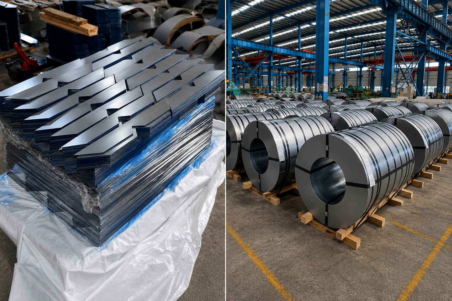 Steel sheets and coils for commodity trading and industrial supply